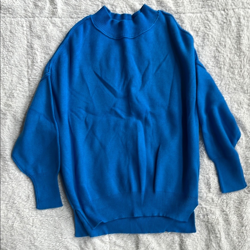 Zesica Blue Women's Mock Neck Sweater (Amazon)